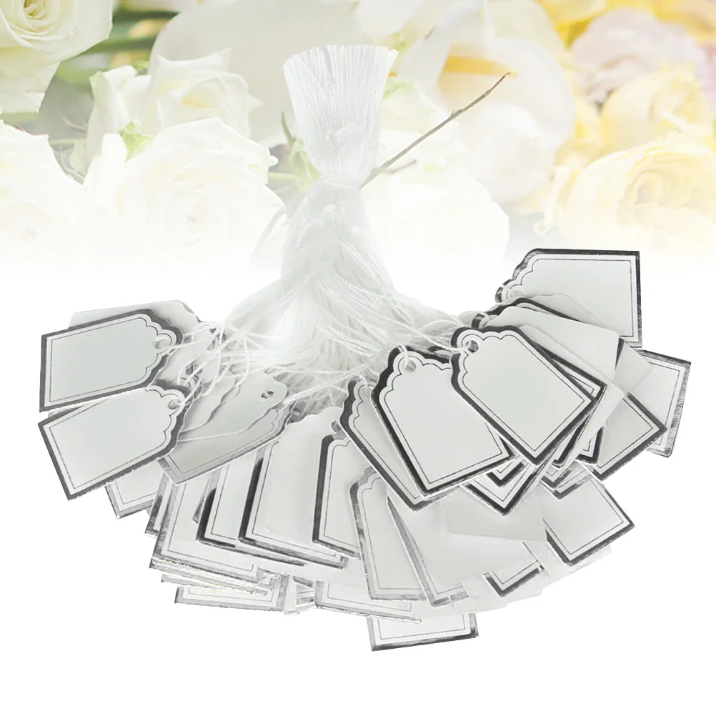 

500Pcs Blank Gift Tags for Jewelry Price Labeling Pre-Perforated Paper Hanging Tags for Crafts DIY Projects Retail Shop Display