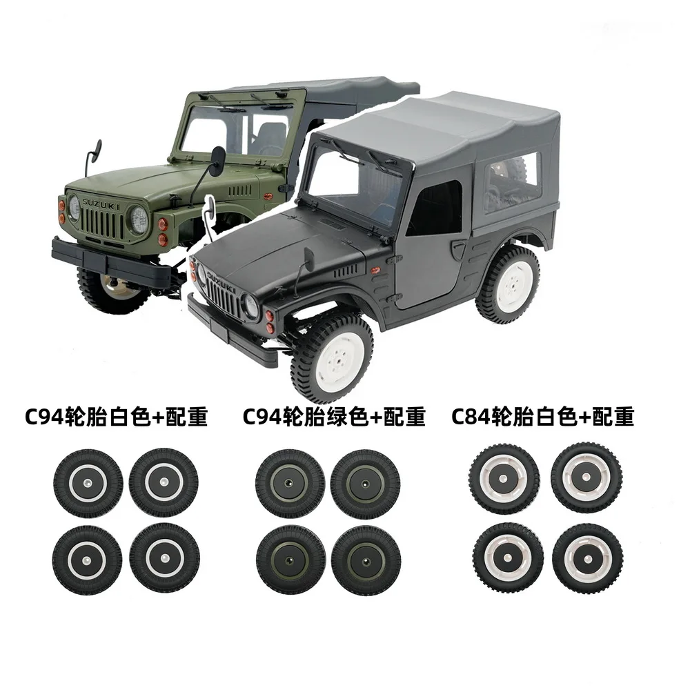 Wpl Rc Tires With Counterweight For C84 C94 4Wd Off Road Pick Up Truck Upgrade Modification Diy Rc Spare Parts