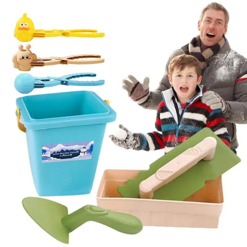 Snow Toys For Kids Outdoor Snow Clips Ball Maker Mold Kit Snow Toys Kit With Shovel & Bucket Snow Molds Toys Snow Maker Clips