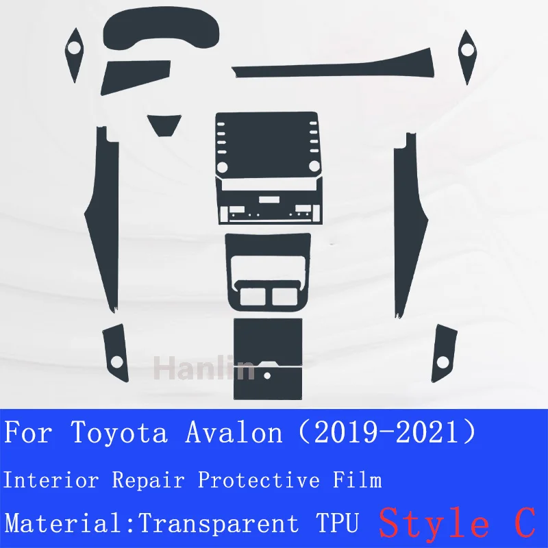 For Toyota Avalon (2019-2021) Car Interior Center Console Transparent TPU Protective Anti-scratch Repair Film Car Sticker