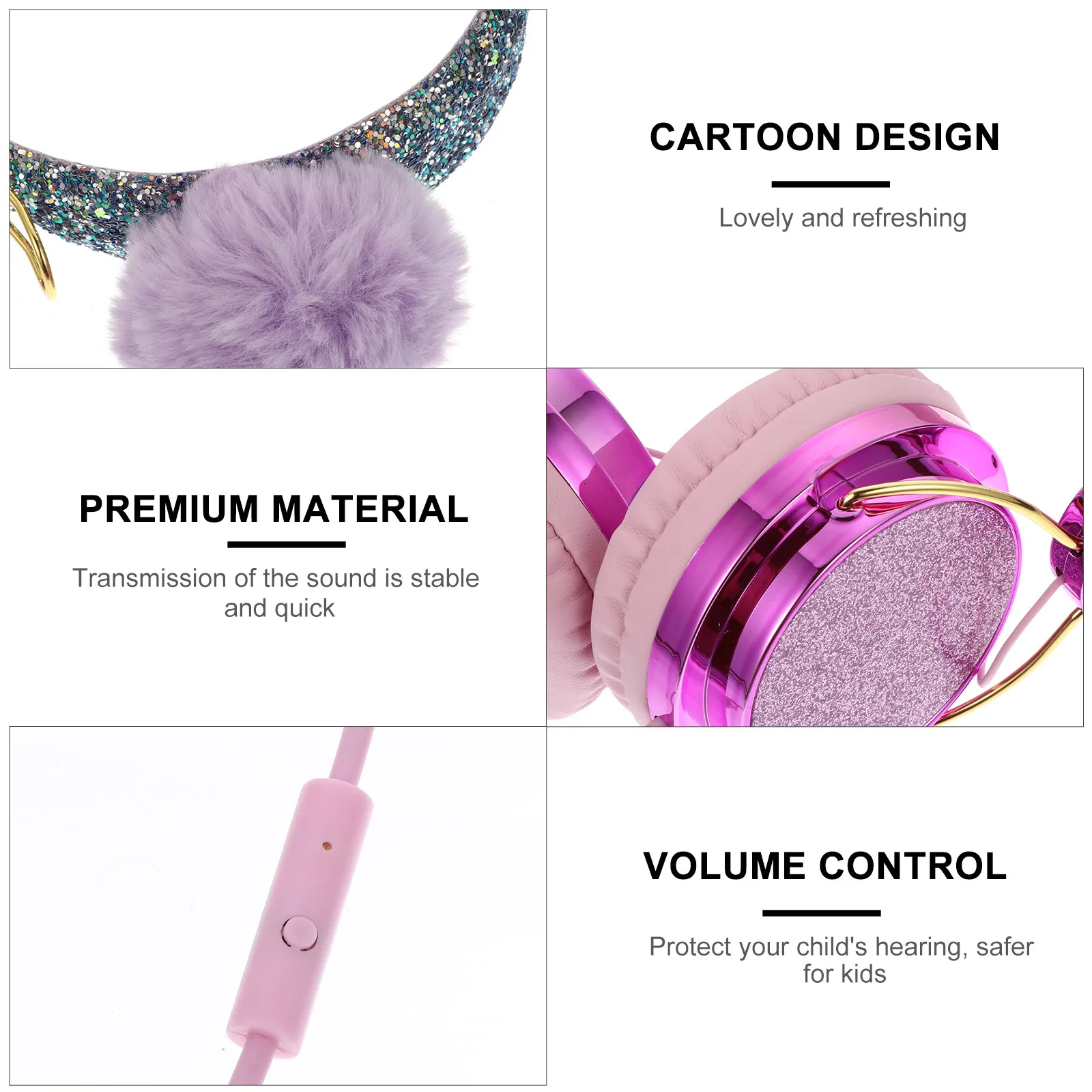 

Premium Children Gaming Headset with Volume Control Resistance Stable Sound Transmission for Computer Cellphone