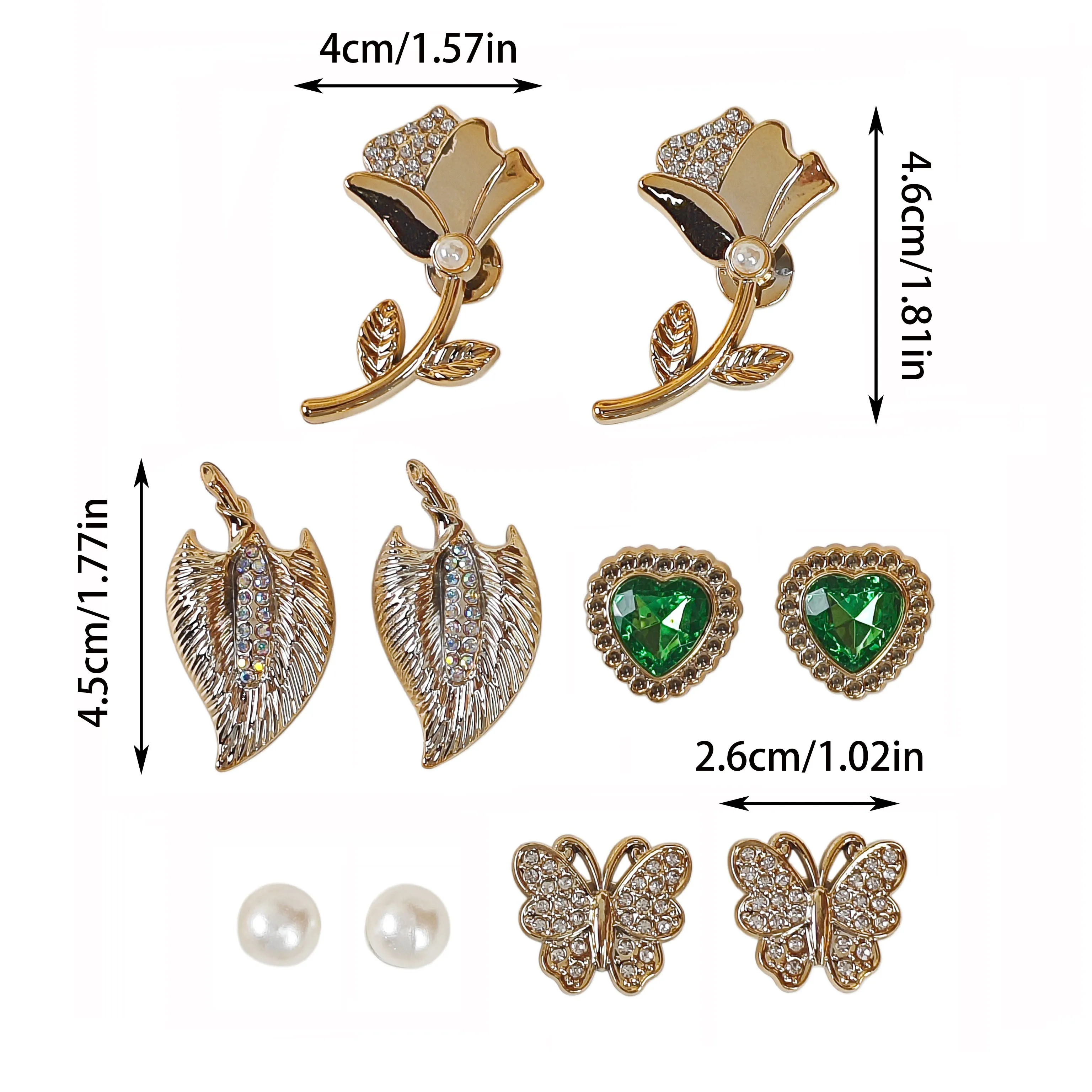 10Pcs Shoe Decoration DIY Charms, Shiny and Fashionable, Versatile Rose Flower, Calla Lily, Butterfly, Heart, Faux Pearl Personalized Slipper Decoration Clips, Suitable for Eva Beach Shoes, Sandals, Detachable Shoe Decoration, Girls' Accessories, Holiday Gifts