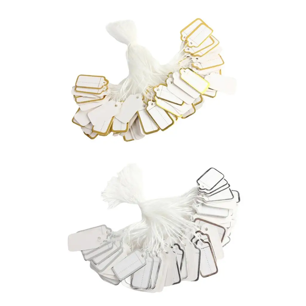 

Jewelry Blank Ring Necklace Display Labeling Price Marking Tag Label 1 Package (95-100pcs) Rectangle Hang Tag Card Wholesale