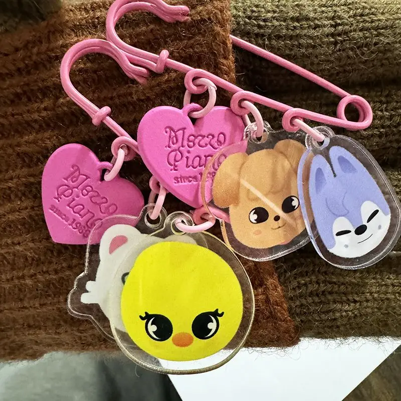 SKZOO  cartoon with the same acrylic double pin keychain accessories pendant accessories around