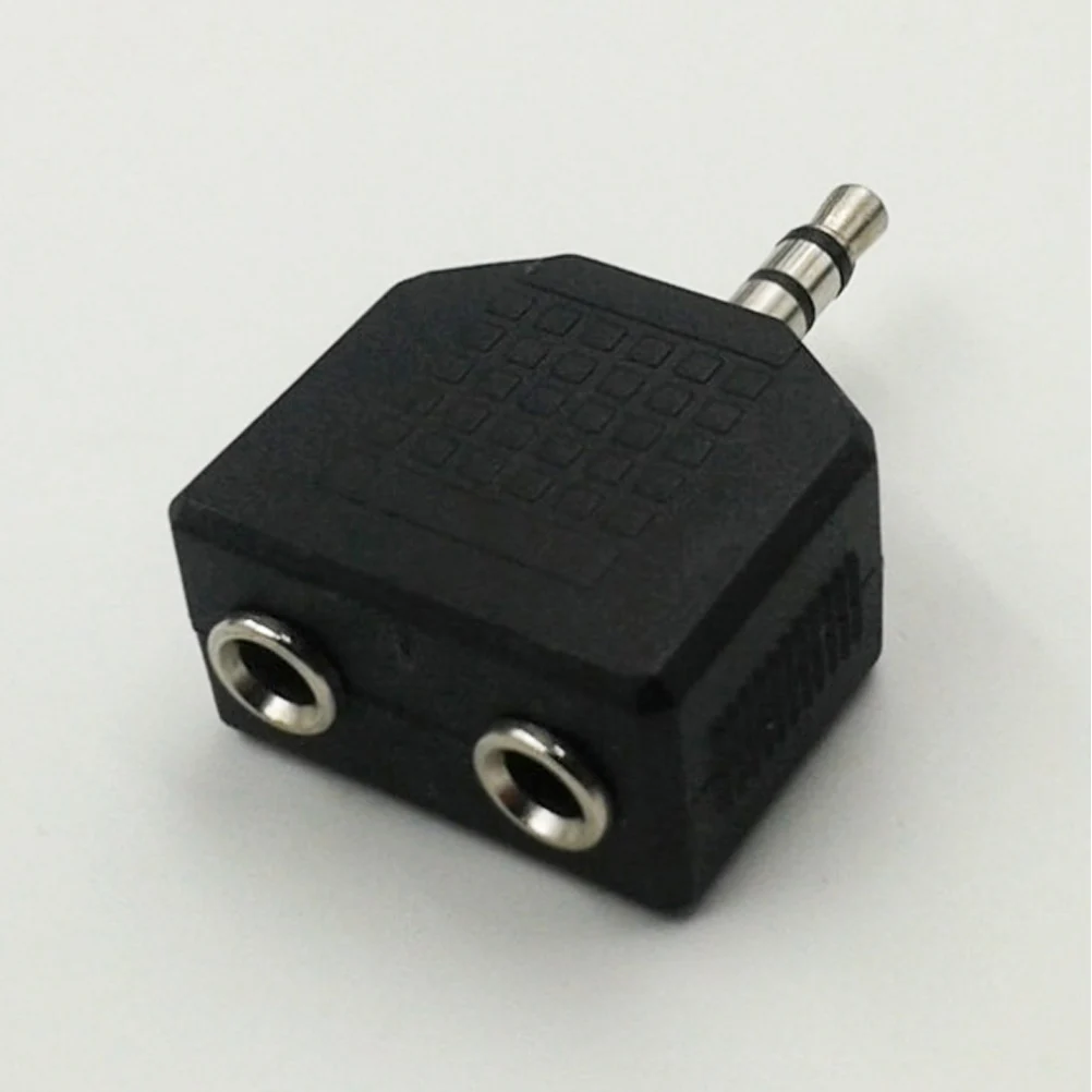 

2pcs 3.5Mm 1 To 2 Male Female Double Mono Headphone Y Splitter Audio Converter Stereo Jack Adapter Durable Plastic Corrosion
