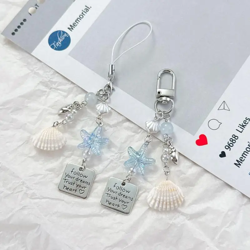 Perlen-Charm-Schlüsselanhänger, irisierend, Taschendekoration für Frauen, Schlüsselanhänger mit inspirierendem Zitat, durchscheinend für Planer-Dekoration – Detail 2