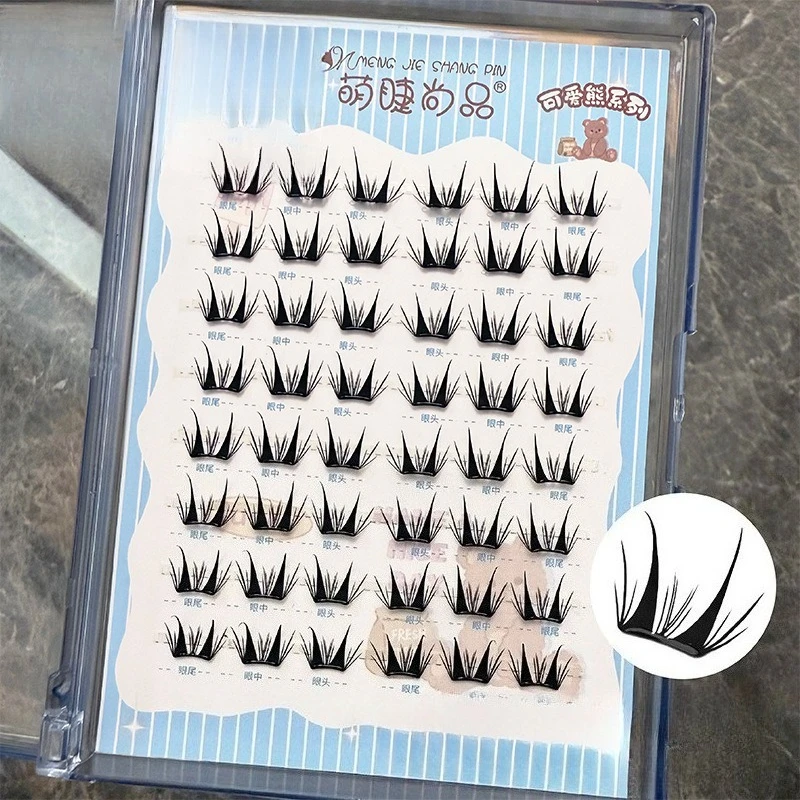 Colla per ciglia liquide Ciglia finte ultrasottili Ciglia Manga Noglue Cluster di ciglia segmentate Ciglia individuali fai-da-te