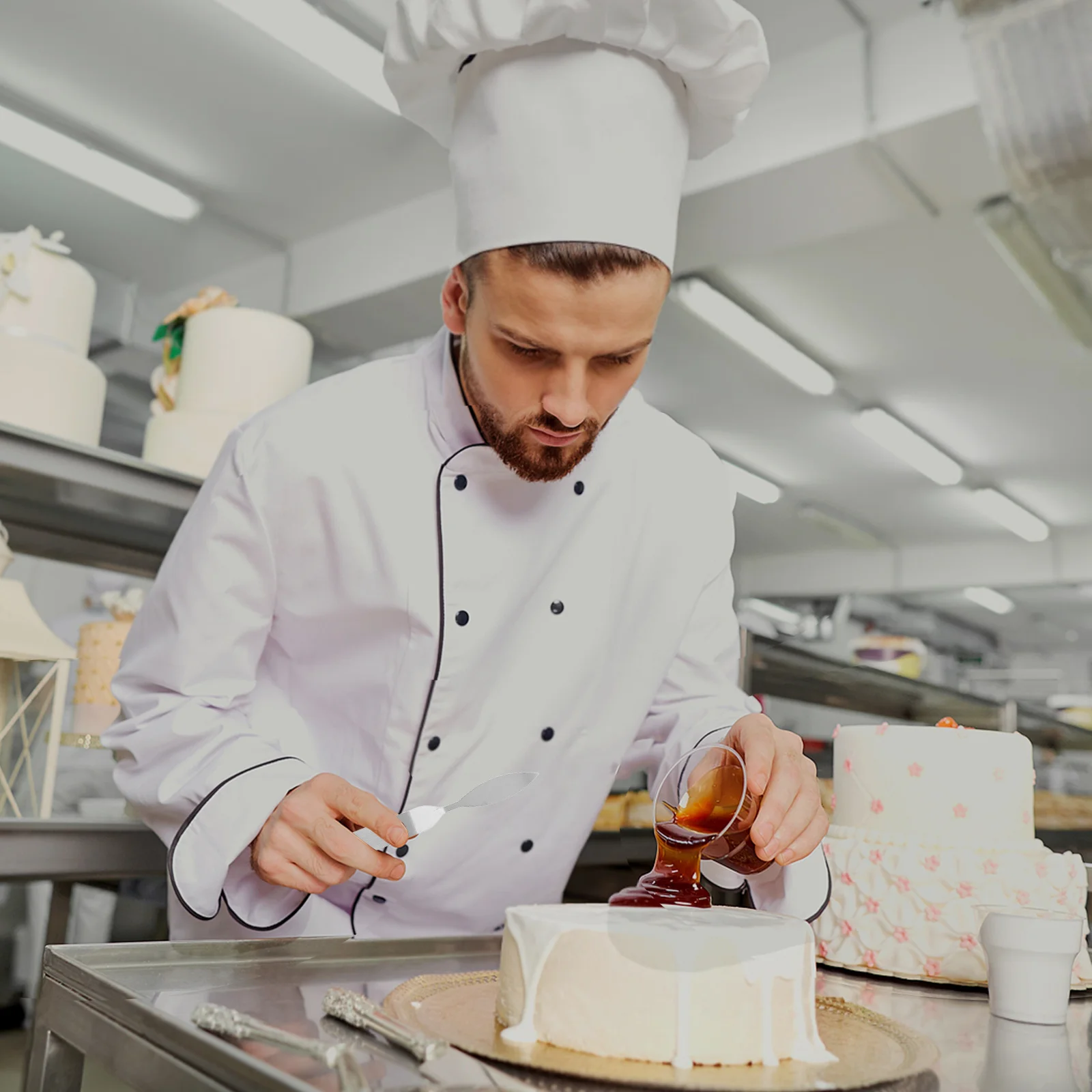 

Stainless Steel Chocolate Leaves Spatula 5pcs Mousse Cake Decoration Tool Knife Baking Cutter for Dessert Making