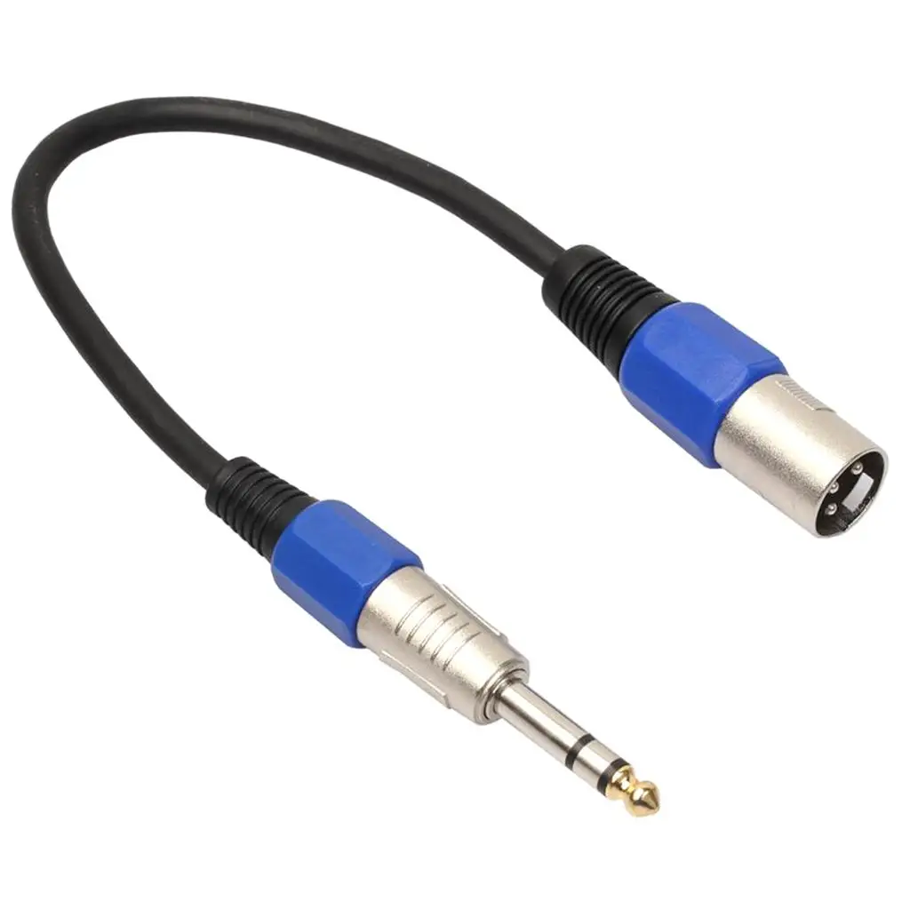 6.35mm (1/4 Inch) TRS Stereo Plug to 3 Pin XLR Plug Audio Adapter