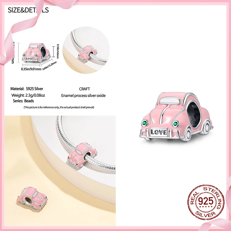 Nieuw In 925 Sterling Zilver Roze Meisjes Rok Schattige Kat Charme Kraal Fit Pandora Originele 925 Armband Vrouwen Diy Sieraden Hanger Cadeau