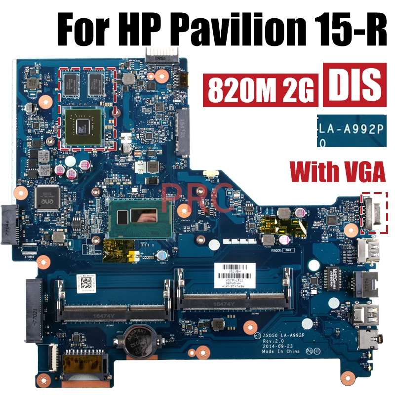 Imagem -04 - Placa-mãe Portátil para hp Pavilion Notebook Mainboard La-a992p i3 i5 4ª Geração 820m 2g Vga 765444001 760968501 764109-001