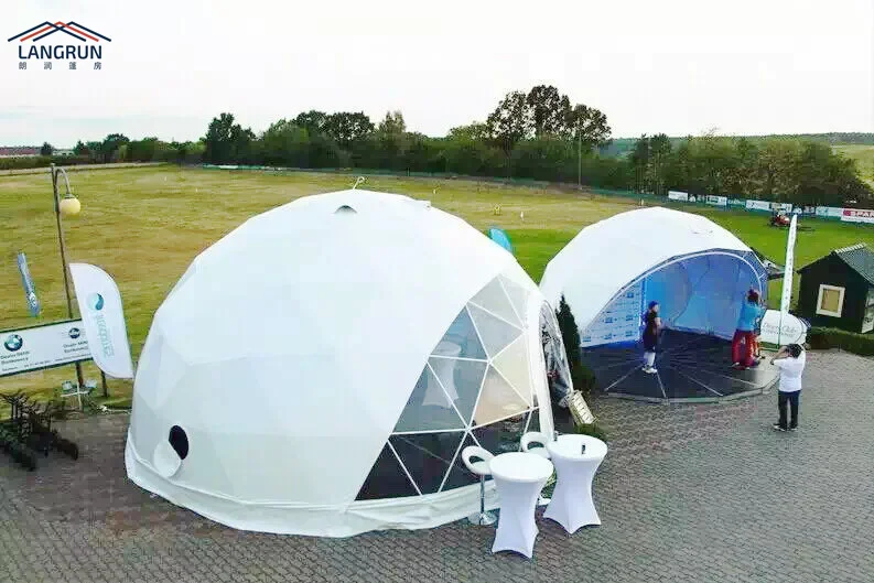 Waterproof PVC Clear Igloo Dome Tents Prefab Transparent Geodesic Dome House Tent Glamping