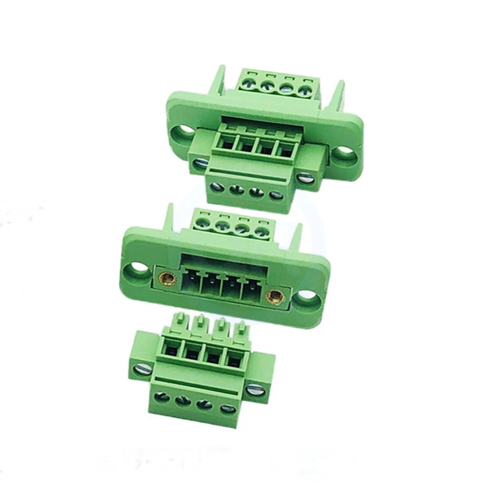 (5 pcs) 15EDGWC 3.81mm Plug-in Terminal Block KF 2EDGWC 15EDGKA/PM Upright KA Plug with Flange Retaining Frame 2-24Pin
