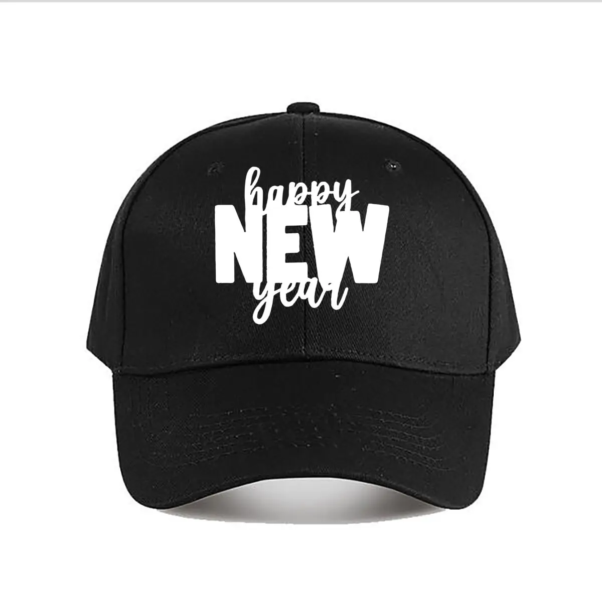 Happy New Year Vinyl Wall Sticker for Home Party Baseball Cap Fashion Men Sunhat Women's Outdoor Sports Snapback Cap