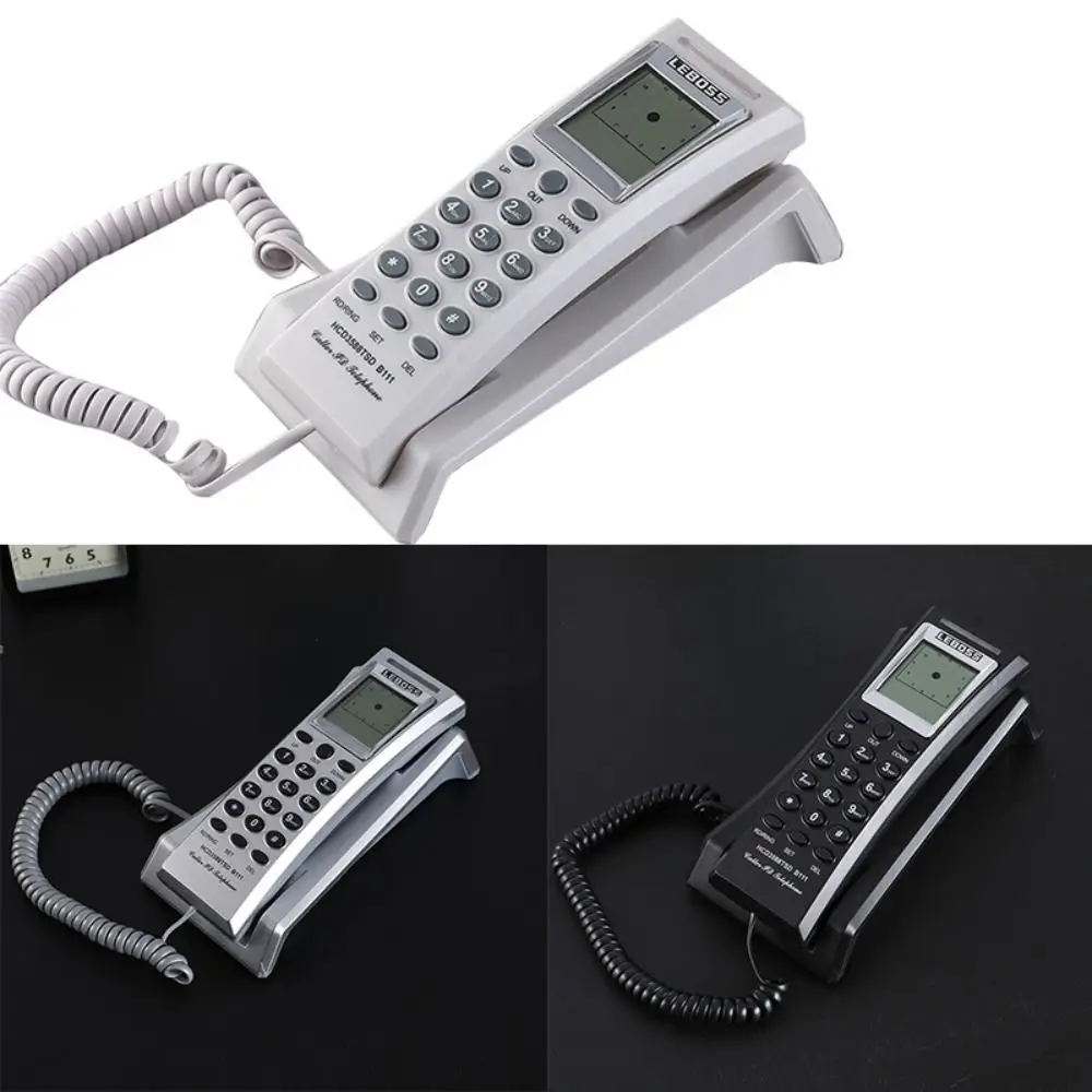 Caller ID Wall Mounted Wired Telephone Landline Compact Corded Phone Desktop Handset House Phones Hotel Home Office