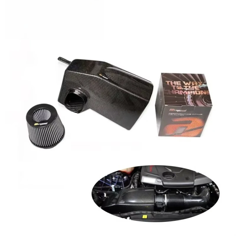 

Сухая система холодного впуска двигателя автомобиля из углеродного волокна, автозапчасти, замена для Giulia 2.0T 2017