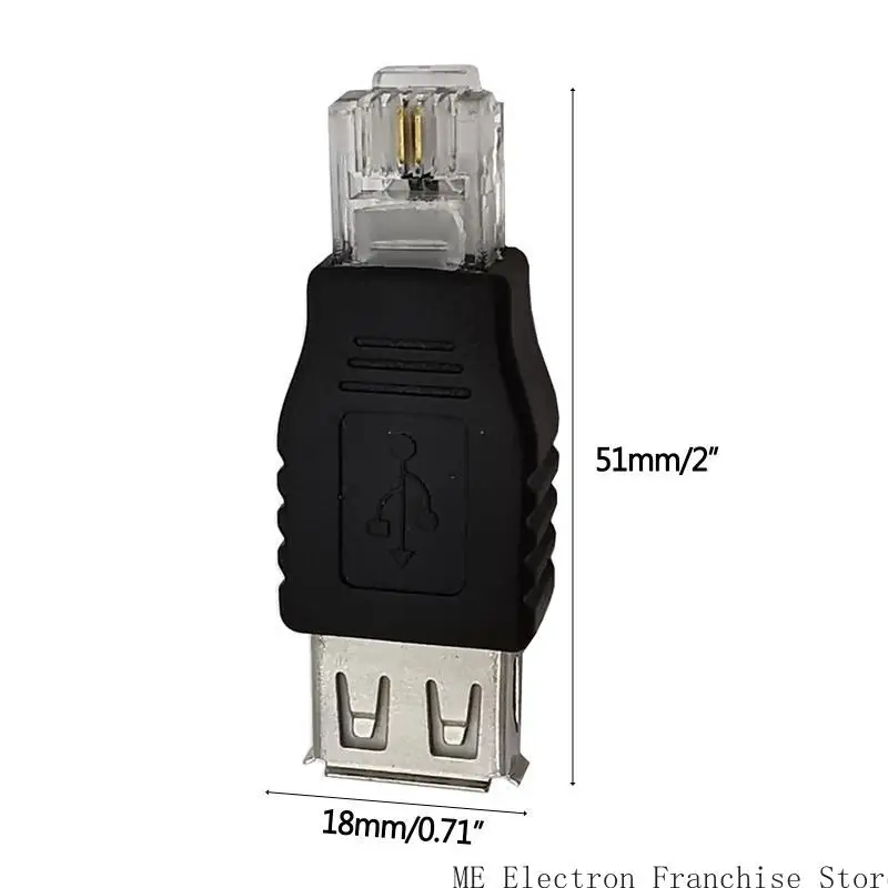 T5EA USB 2.0 USB-A Female To RJ11 6P2C Male Ethernet Phone Connector Adapter