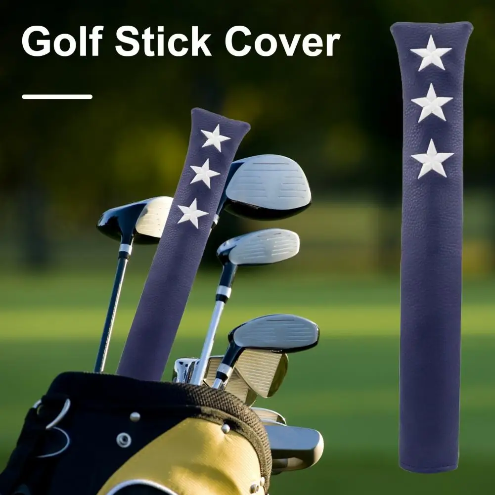 Reusable Golf Stick Sleeve Waterproof Faux Leather Golf Alignment Stick Cover with Classic Usa Design Premium Holder for 2