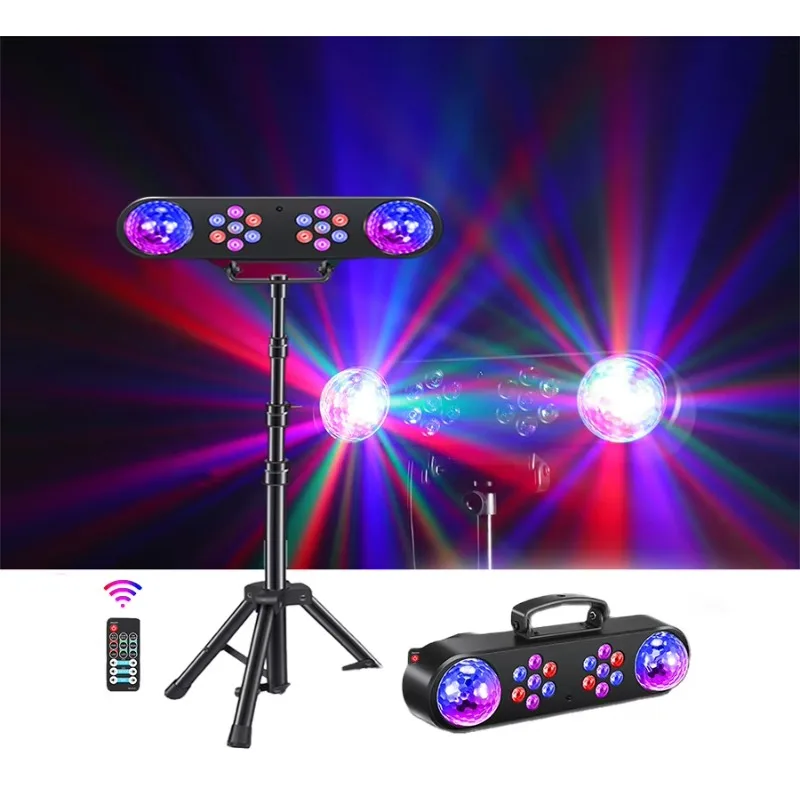 

30W Mini Stage Disco Light Rotating Magic Ball Light with Bracket Remote Control Stage Lighting for KTV Christmas DJ DISCO Party