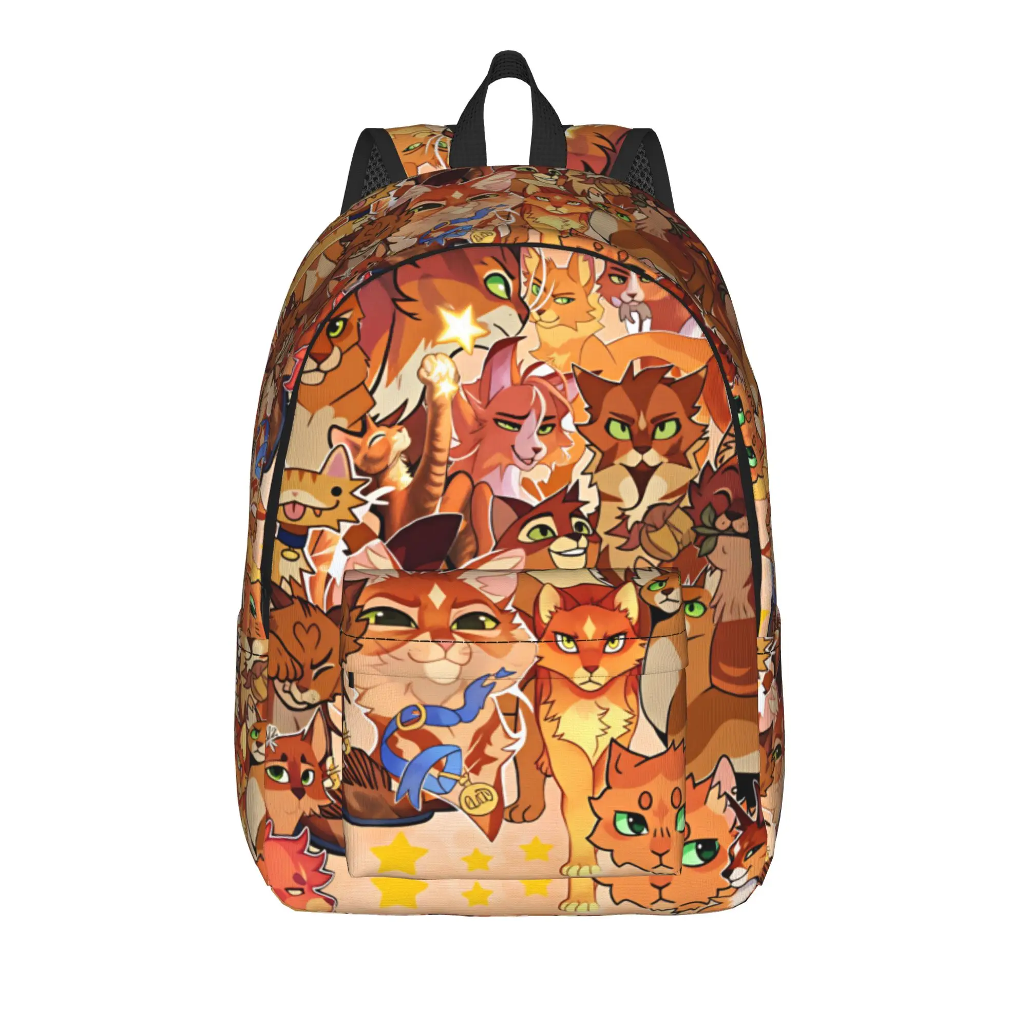 Four Warriors Warrior Backpack  Outdoor Style Backpacks Men Custom Pattern High School Bags Cute Rucksack