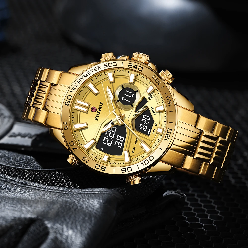 Relojes LIGE para hombre, reloj de pulsera deportivo de cuarzo de marca de lujo, reloj militar resistente al agua de acero para hombre, reloj Digital, reloj Masculino