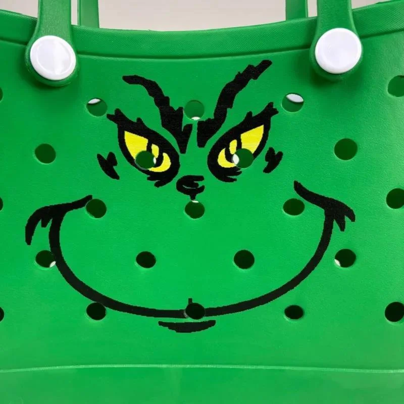 2024 Christmas Green Haired Monster Cave Bag Creative Personalized EVA Beach Bag Leisure Travel Large Capacity Convenient Bag