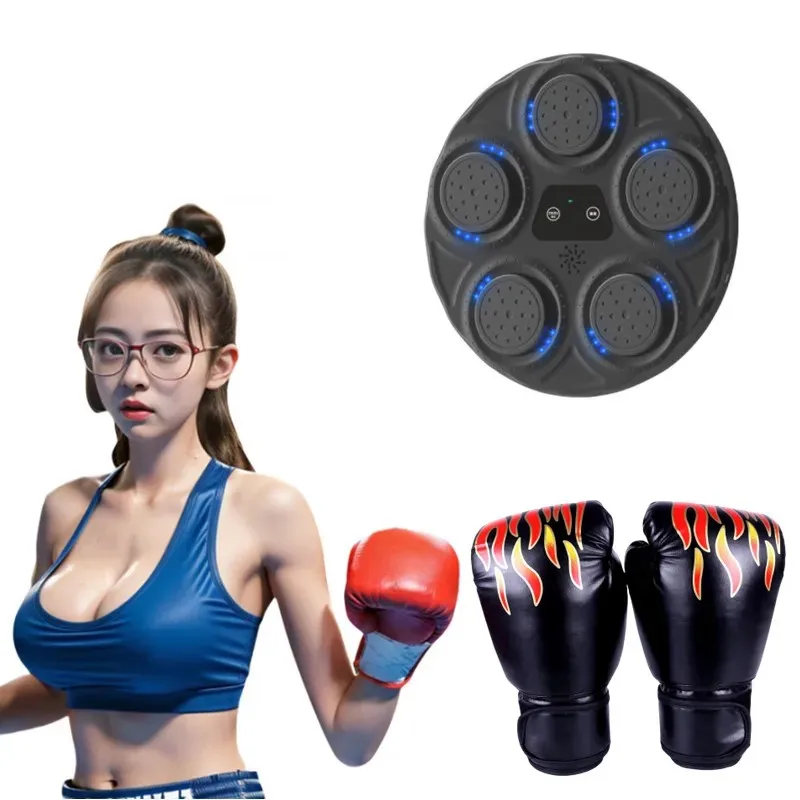 

Smart Music Boxing Machine Toy Wall Target LED Lighted Sandbag Relaxing Reaction Training Target for Boxing Sports Training toys