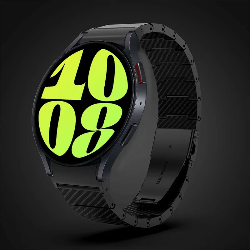 No Gaps Carbon Fiber Strap For Samsung Galaxy Watch 6 5 4 44mm 40mm Bracelet Galaxy 4 6 Classic 47mm 43 46mm 42mm Correa 5Pro 45