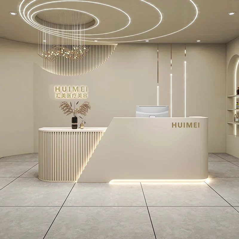 Beauty Salon Reception Desk Cash Register Clothing Store Bar Simple Light Luxury Hotel Company Bancone Reception 150x60x100cm