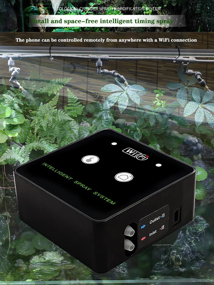 WiFi Regenwoud Sproeier Controle Automatische Mist Timing Spray Systeem Kit Touchscreen Irrigatie Timer Reptiel Sproeier Luchtbevochtiger - afbeelding 2