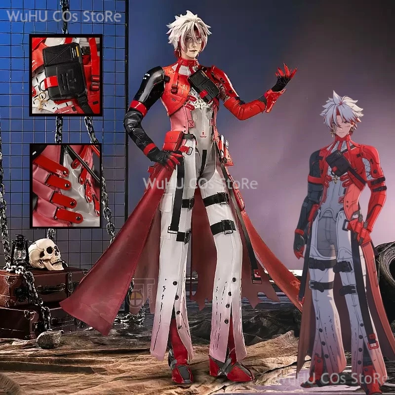 

Game Wuthering Waves Cosplay Scar Cosplay Costume Scar Wig Full Set Scar Earrings Women Men Halloween Party Roleplay Costume