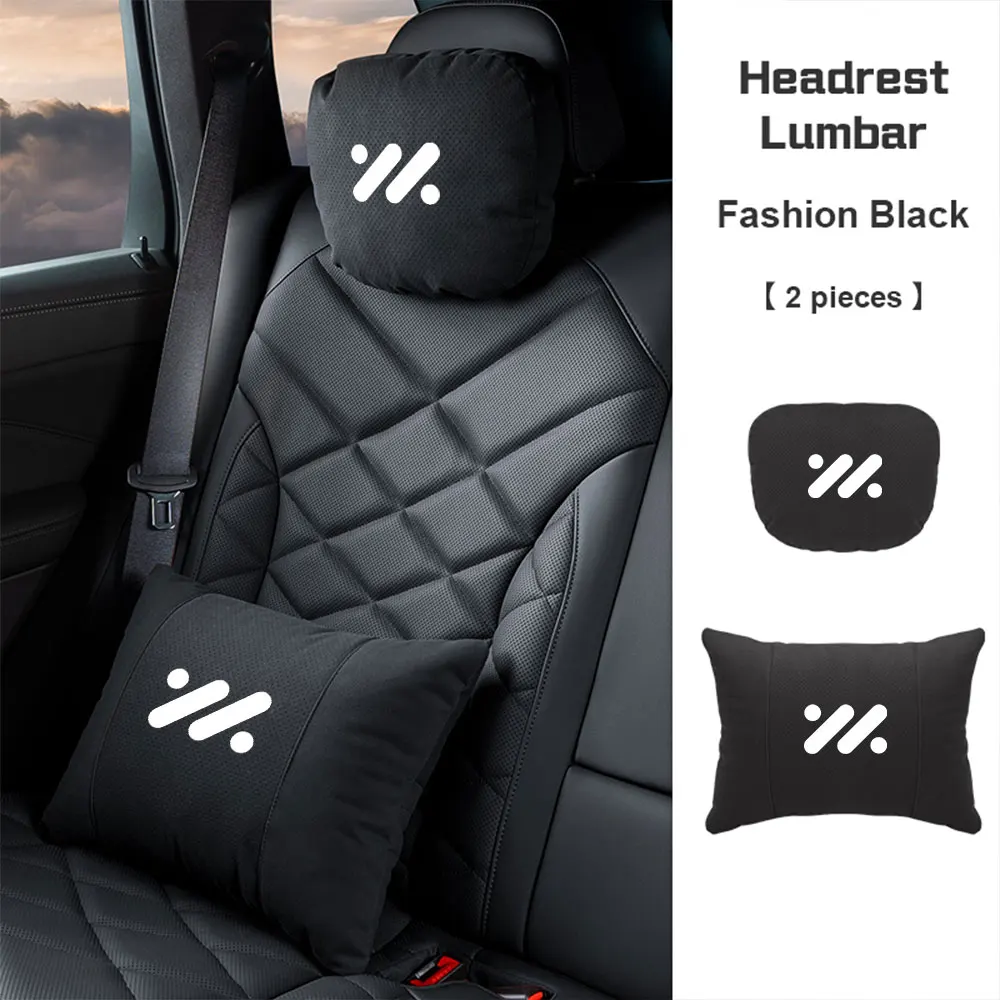 Car Neck Pillow Headrest Lumbar Support For IM Motors MG IM6 LS6 IM5 L6 LS7 L7 2023+ Breathable Suede Waist Cushion Accessories