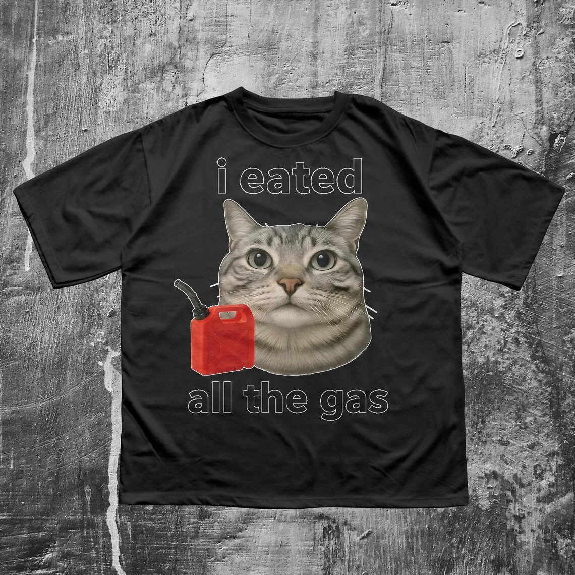 Unisex Fashion Funny Cat Meme Graphic T Shirt Men Women Humor Fashion T Shirts Oversized Cotton Casual Streetwear T-shirts