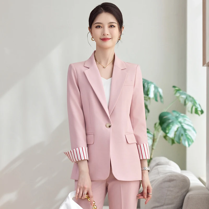 Women's Suit Set2026New Spring and Autumn High-End Hotel Front Desk Work Uniforms, Jewelry Store and Beauty Salon Formal Suits