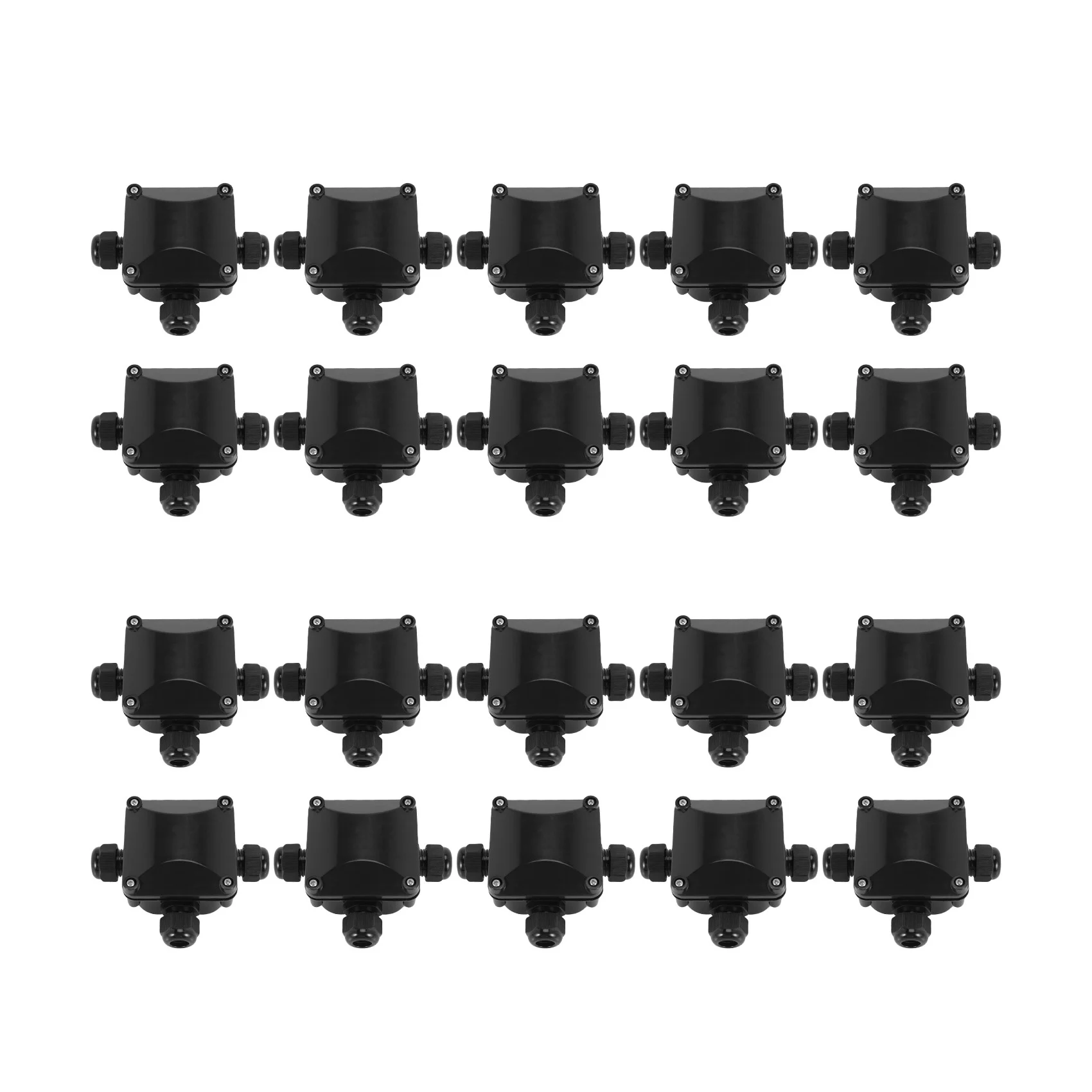 

Распределительная коробка ABXF-3-Way, водонепроницаемые разъемы IP 68, для наружного освещения, внешняя распределительная коробка, упаковка из 20 шт., черный