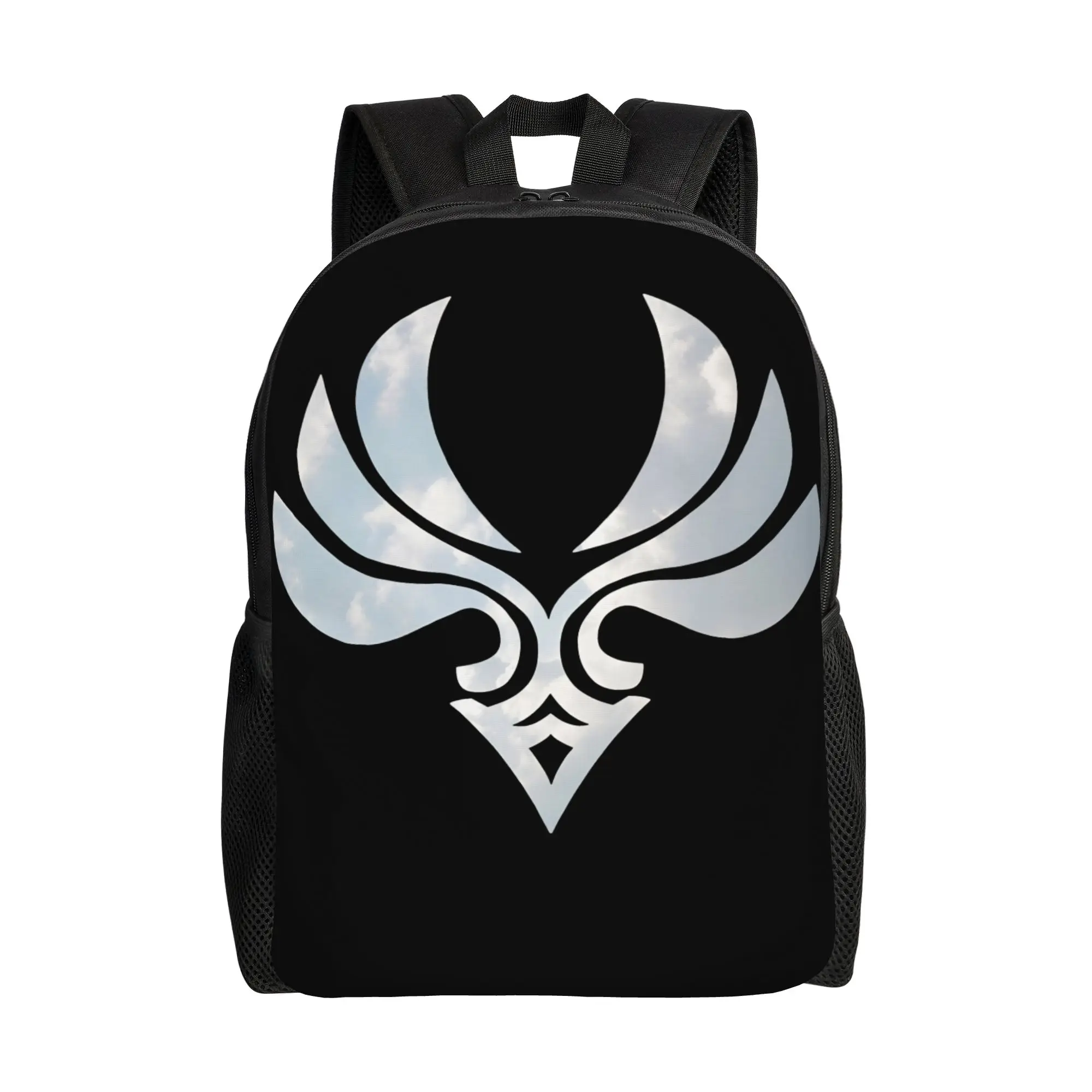 

Anemo Symbol Anime Genshin Impact Backpack Modern Backpacks Male Cycling Pattern High School Bags Custom Rucksack