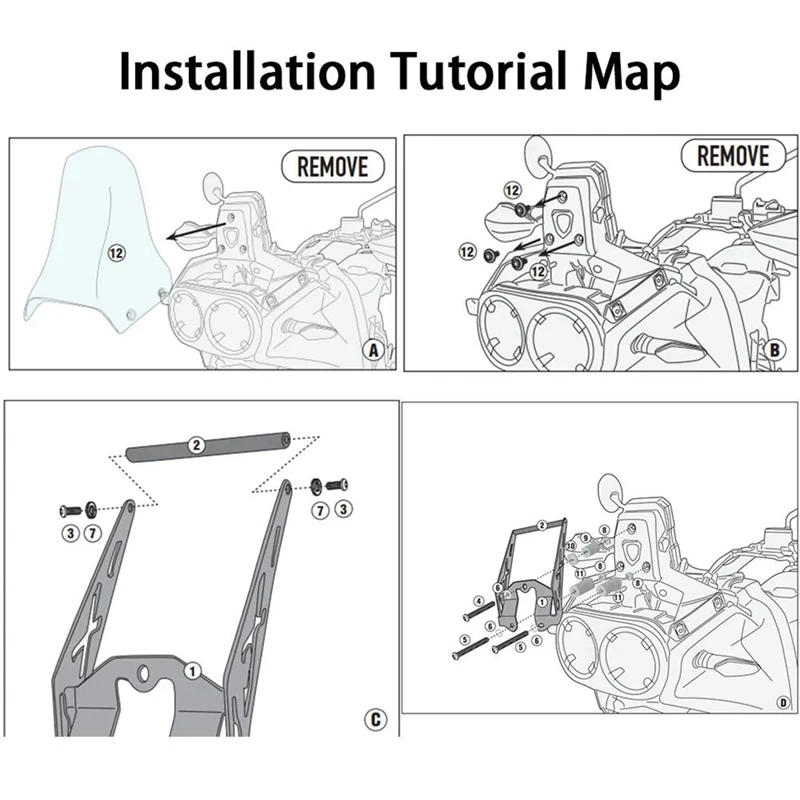 Motorcycle GPS Smart Phone Navigation Mount Mounting Bracket Adapter Holder For Ducati Desert X Desertx 937 2022 2023