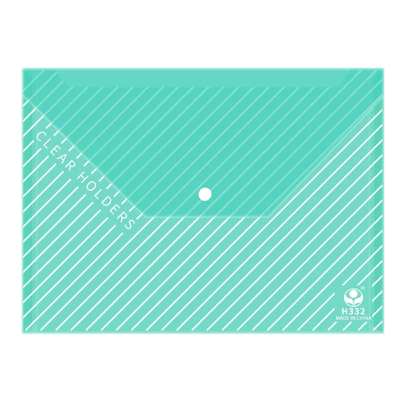 Buste per documenti impermeabili in PP trasparente addensato da 5 pezzi con tasche per documenti a scatto