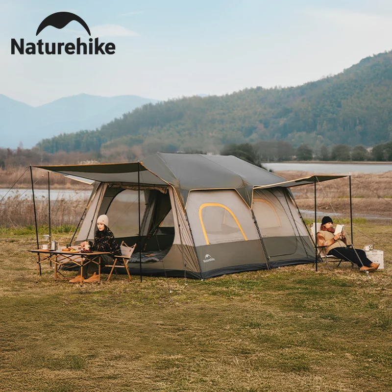 Naturehike Cape 8-Personen Campingzelt 60S Einfacher Aufbau Sofortzelt Pop-up-Zelt Wasserdichtes Großes Hohes Zelt für Camping