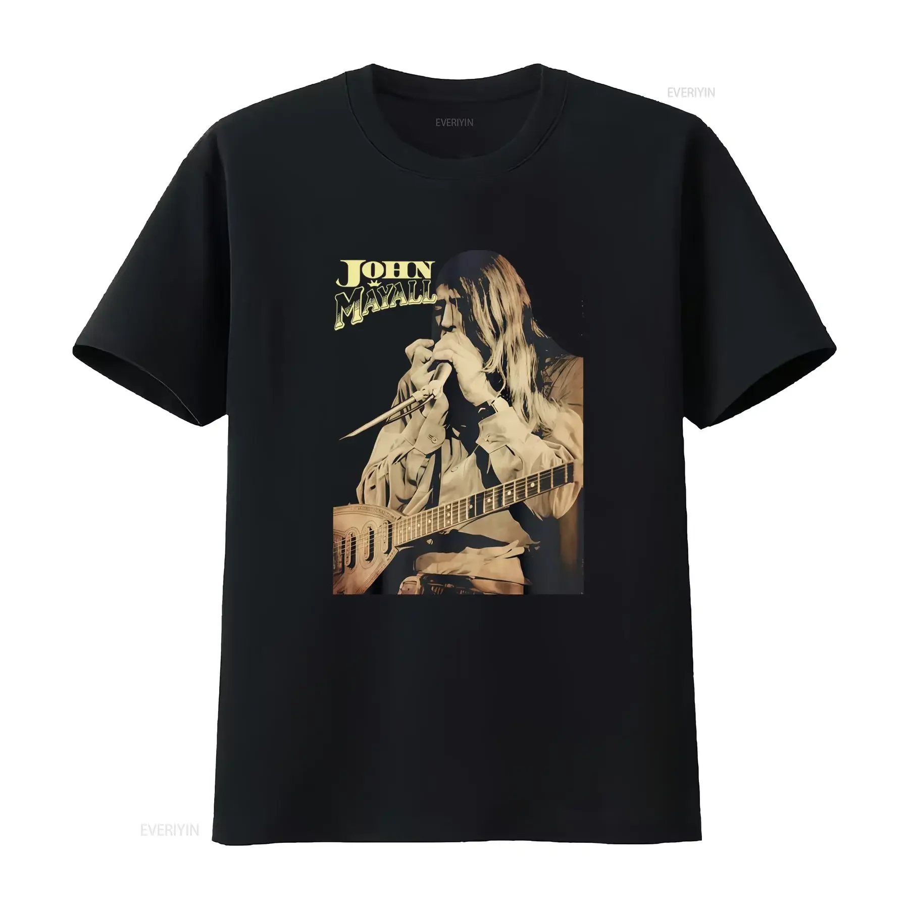 John Mayall Musician Memory Black Cotton T Shirt All Sizes S 5XL TA5585 vintage Washed streetwear Stylish graphic Casual