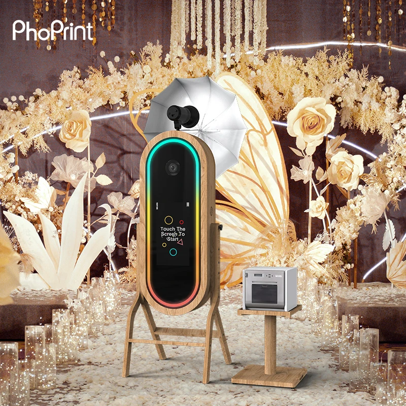 2024 Modern Technology Classy Mirror Booth With Camera And Printer For Selfie Photo Booth