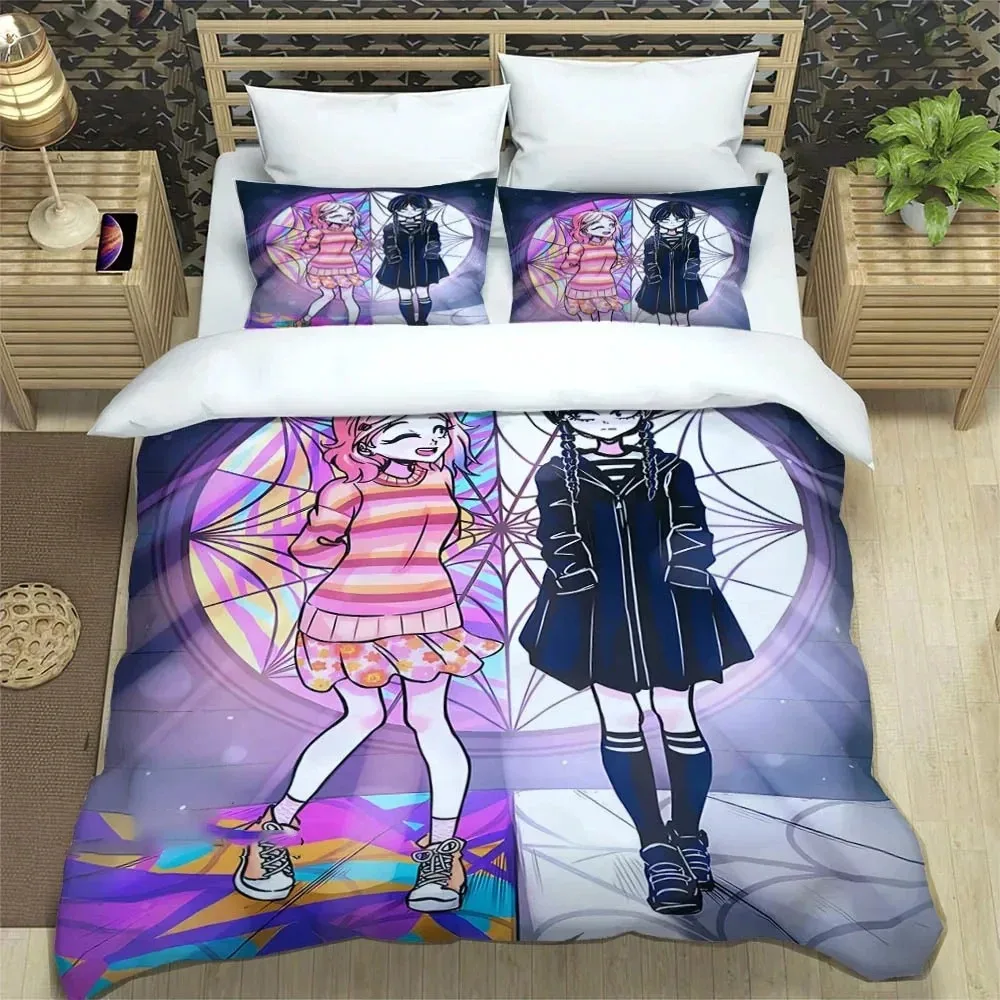 TV series Wednesday Addams Bedding Set Duvet Cover Bed Set Quilt Cover Pillowcase Comforter king Queen Size Boys Adult Bedding