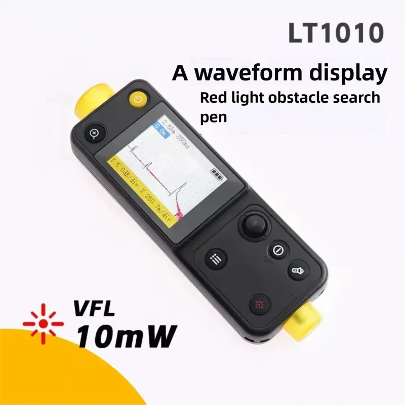 

LT1010 20KM Fiber Optic Fault Locator 10mW VFL Red Infrared Dual Light Source Fiber Tester Pen with Waveform Display