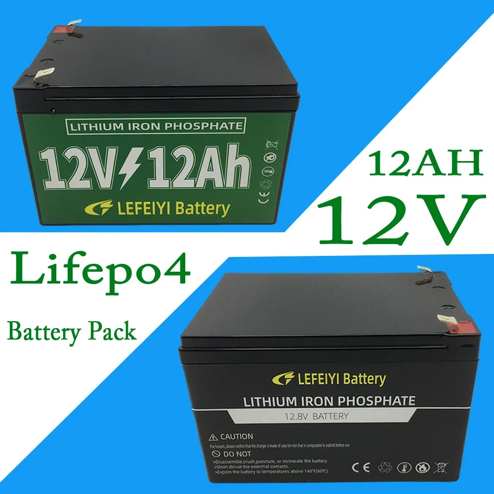 

12V 12Ah Lifepo4 rechargeable battery pack, For power supply of electric vehicles, solar street lights, and other equipment