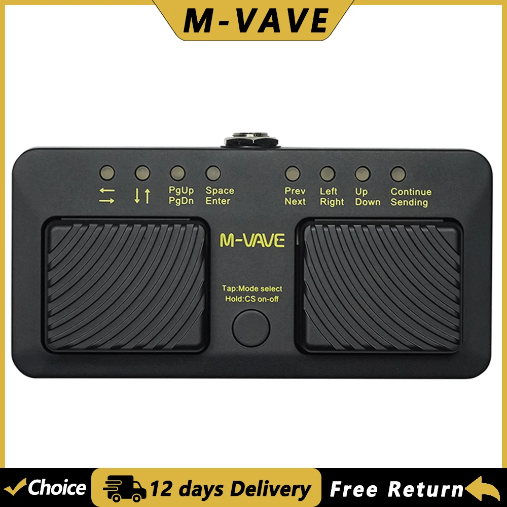 M-VAVE Cube Turner Pro sans fil Bluetooth Turner Page pédale silencieuse USB Rechargeable pour iPad iPhone tablette téléphone intelligent