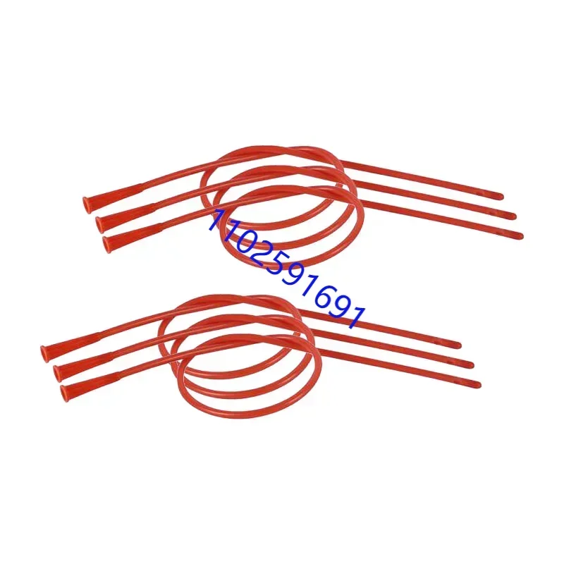 20pcs Disposable Silicon-coated red latex foley catheter medical surgery and training supplies