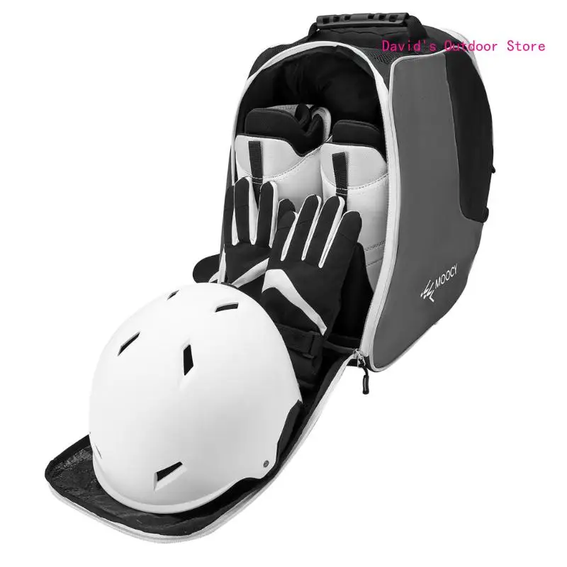 Large Capacity Skis Storage Bag Compartment Outdoor Skis Backpack Bag for Gloves X3UA