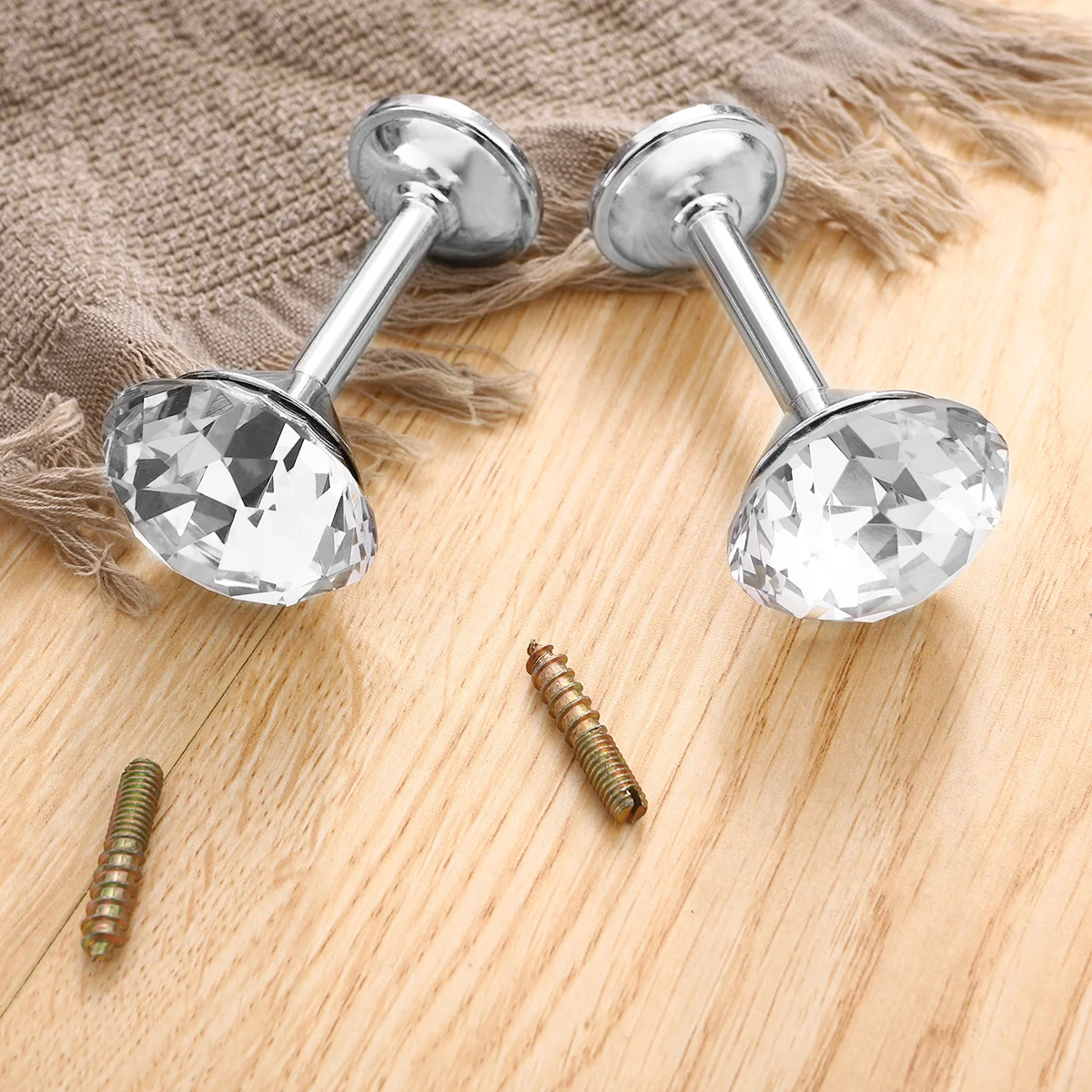 

2pcs Crystal Curtain Hooks Silver Zinc Alloy Shiny Faux Diamond Drapery Tiebacks For Home Decor Door Wall Tassel Hook