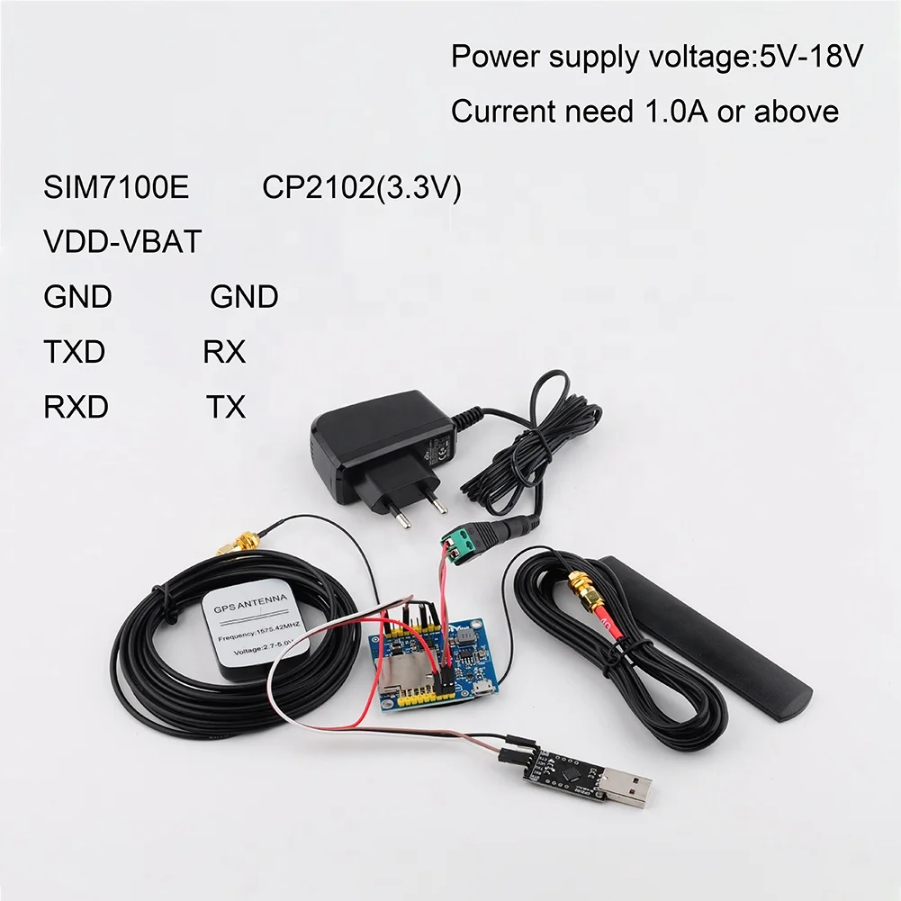 Papan pengembangan SIM7100E 4G, UNTUK Arduino Raspberry Pi 5-18v Android Linux Windows