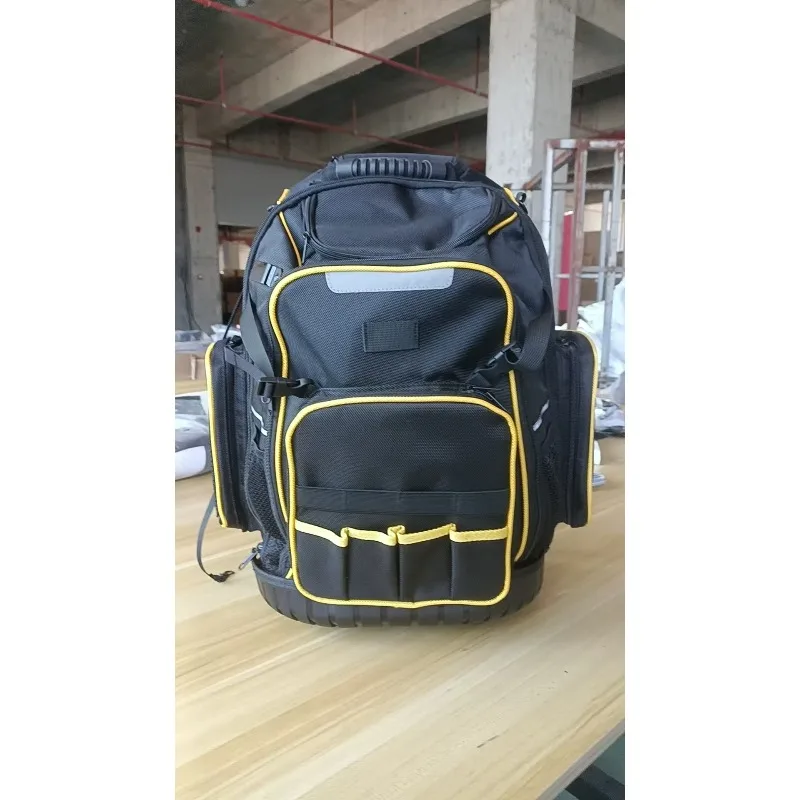 Portable Wheel Tool Backpack Oxford Cloth Heavy Duty Wheel Rolling Rod Tool Kit